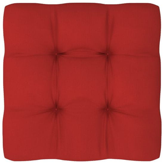 Vidaxl Podložka na paletovú sedačku, červená 80x80x10 cm