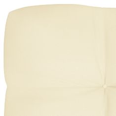 Vidaxl Podložka na paletovú sedačku, krémová 120x40x10 cm