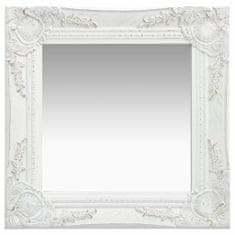 Vidaxl Nástenné zrkadlo v barokovom štýle 40x40 cm biele