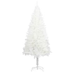 Vidaxl Umelý vianočný stromček, realistické ihličie, biely 210 cm