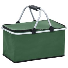 Vidaxl Chladiaca studená taška zelená 46x27x23 cm hliník