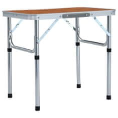 Vidaxl Skladací kempingový stôl hliníkový 60x45 cm