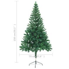 Vidaxl Umelý vianočný stromček s podstavcom, 380 vetvičiek, 150 cm