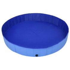 Vidaxl Skladací bazén pre psov modrý 200x30 cm PVC
