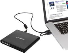 VERBATIM Slimline, externí, USB 2.0, čierna