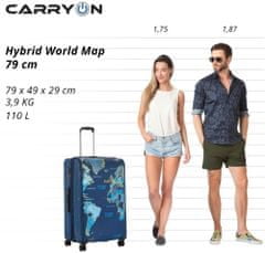 CARRY ON Veľký kufor Hybrid World Map