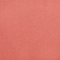 Vidaxl Relaxačné kreslo ružové zamat a PVC