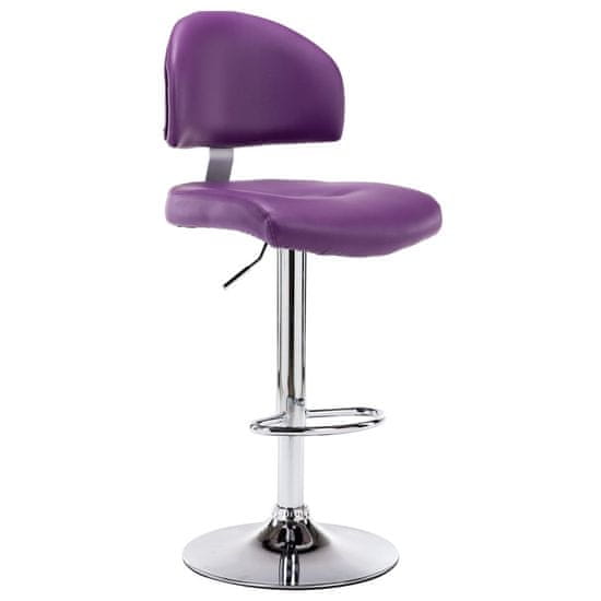 Vidaxl Barová stolička, fialová, umelá koža