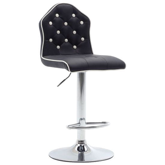 Vidaxl Barová stolička, čierna, umelá koža