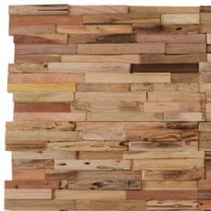 Vidaxl 10 ks nástenných obkladových panelov, 1 m2, recyklované teakové drevo
