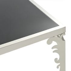 Vidaxl Zrkadlový konferenčný stolík, nerezová oceľ a sklo, 80x60x44 cm