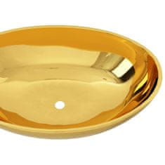 Petromila vidaXL Umývadlo 40x33x13,5 cm keramické zlaté