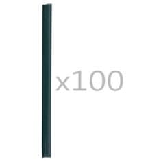 Vidaxl 100 ks plotové upínacie lišty zelené PVC