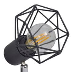 Petromila vidaXL Čierne bodové svetlo so 4 LED žiarovkami, industriálny štýl, drôtené