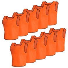 Vidaxl 10 ks oranžové športové dresy pre dospelých
