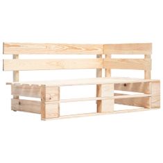 Vidaxl Rohová záhradná lavička z paliet, drevo