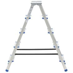 Vidaxl 5-stupňový hliníkový obojstranný rebrík 113 cm