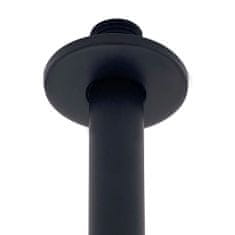 Vidaxl Sprchové rameno, okrúhle, oceľ 201, čierne, 20 cm