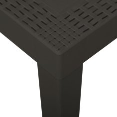 Vidaxl Záhradný stôl antracitový 79x65x72 cm plast