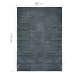Vidaxl Koberec skladací a prateľný sivý 200x300 cm polyester