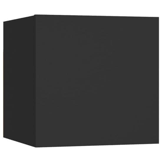 Vidaxl Nočný stolík čierny 30,5x30x30 cm drevotrieska