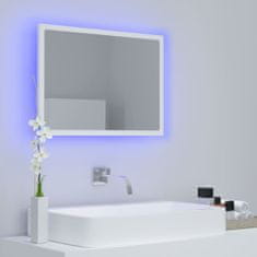 Vidaxl LED kúpeľňové zrkadlo biele 60x8,5x37 cm drevotrieska