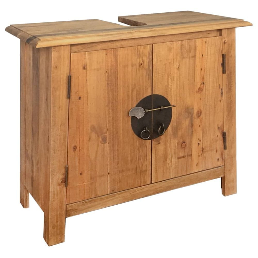 Vidaxl Kúpeľňová skrinka, recyklované borovicové drevo, 70x32x63 cm