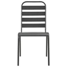 Petromila vidaXL Stohovateľné vonkajšie stoličky 2 ks, oceľ, sivé