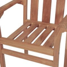 Vidaxl Stohovateľné záhradné stoličky 2 ks, tíkový masív