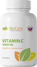 BioCare Vitamín C s postupným uvoľňovaním - 1 000mg 100 tabliet s extraktom zo šípiek