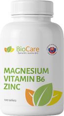 BioCare Magnézium Vitamín B6 a zinok - stop kŕčom - 100 tabliet