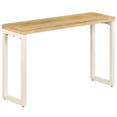 Vidaxl Konzolový stolík 120x35x76 cm mangové drevo a oceľ