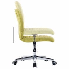 Vidaxl Otočná kancelárska stolička, zelená, látka
