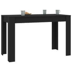 Petromila vidaXL Jedálenský stôl čierny 120x60x76 cm drevotrieska