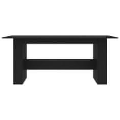 Petromila vidaXL Jedálenský stôl čierny 180x90x76 cm drevotrieska