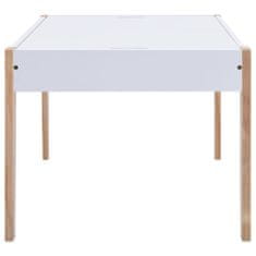 Vidaxl 3-dielna sada detského úložného tabuľového stola a stoličiek čierno-biela