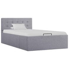 Vidaxl Hydraulický posteľný rám+úložný priestor, látka 90x200 cm