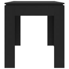 Vidaxl Jedálenský stôl, čierny 140x70x76 cm, drevotrieska