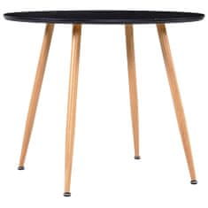 Vidaxl Jedálenský stôl, čierno dubový 90x73,5 cm, MDF