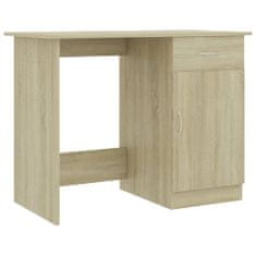 Vidaxl Písací stôl, dub sonoma 100x50x76 cm, drevotrieska