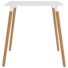 Vidaxl Jedálenský stôl, biely 80x80x75 cm, kov