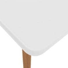 Vidaxl Jedálenský stôl, biely 80x80x75 cm, kov
