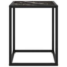 Vidaxl Konferenčný stolík, čierny, čierne mramorové sklo 40x40x50 cm