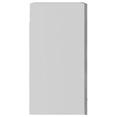 Vidaxl Presklená závesná skrinka,betónovo sivá 40x31x60cm,drevotrieska