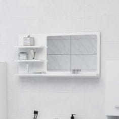 Vidaxl Kúpeľňové zrkadlo, biele 90x10,5x45 cm, drevotrieska