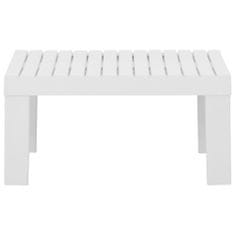 Vidaxl Záhradný stôl plastový biely