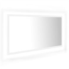 Vidaxl Kúpeľňové LED zrkadlo biele 90x8,5x37 cm drevotrieska
