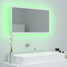 Vidaxl Kúpeľňové LED zrkadlo biele 80x8,5x37 cm drevotrieska