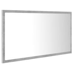 Vidaxl Kúpeľňové LED zrkadlo betónovo-sivé 80x8,5x37 cm drevotrieska