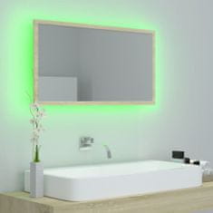 Vidaxl Kúpeľňové LED zrkadlo dub sonoma 80x8,5x37 cm drevotrieska